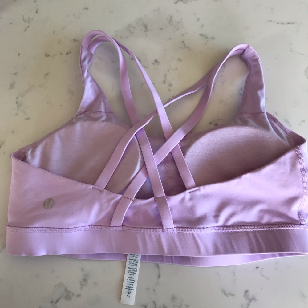 NWOT Lilac lululemon sports bra, size 10